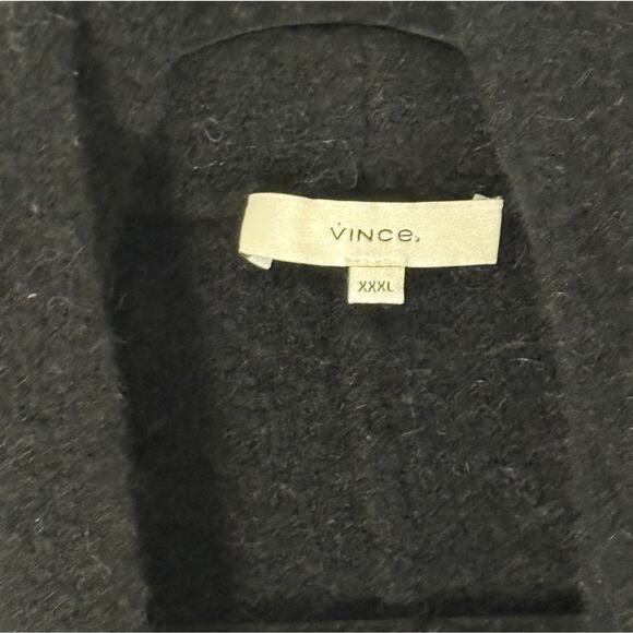VINCE Women's Wool Blend Long Sleeve Belted Cardigan Sweater Black XXXL Knit - Picture 2 of 5